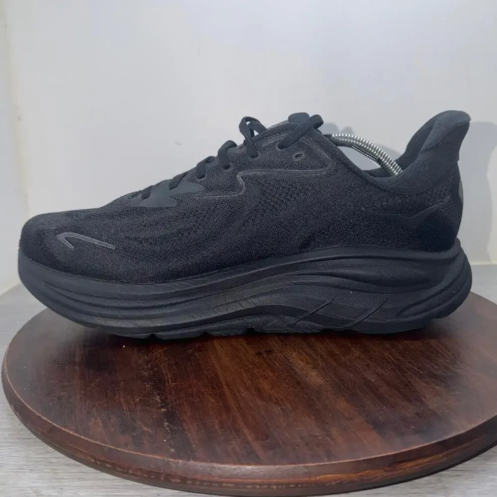 Hoka Clifton 10 Black Running Shoes Mens Size 11 4E Wide US Comfort 1162051 BBLC